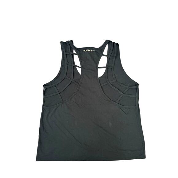 Victoria Sport Black Strappy Back Racerback Tank Top Size XL Athletic Activewear - Picture 1 of 5